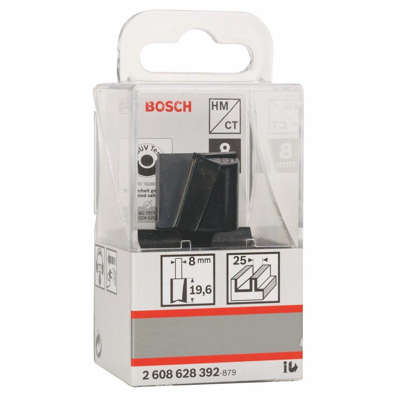 Bosch Pirštinė freza HM B=25mm, l=20 mm,kotas 8mm