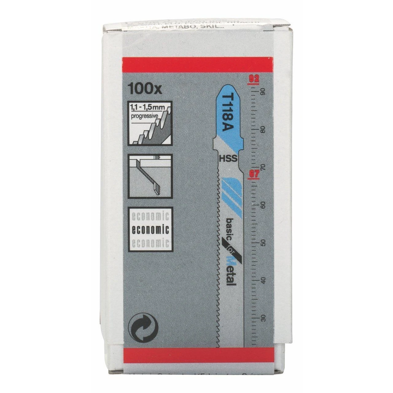 Pjūklelis siaurapjūkliui Bosch T 118 A; 92 mm; 100 vnt.