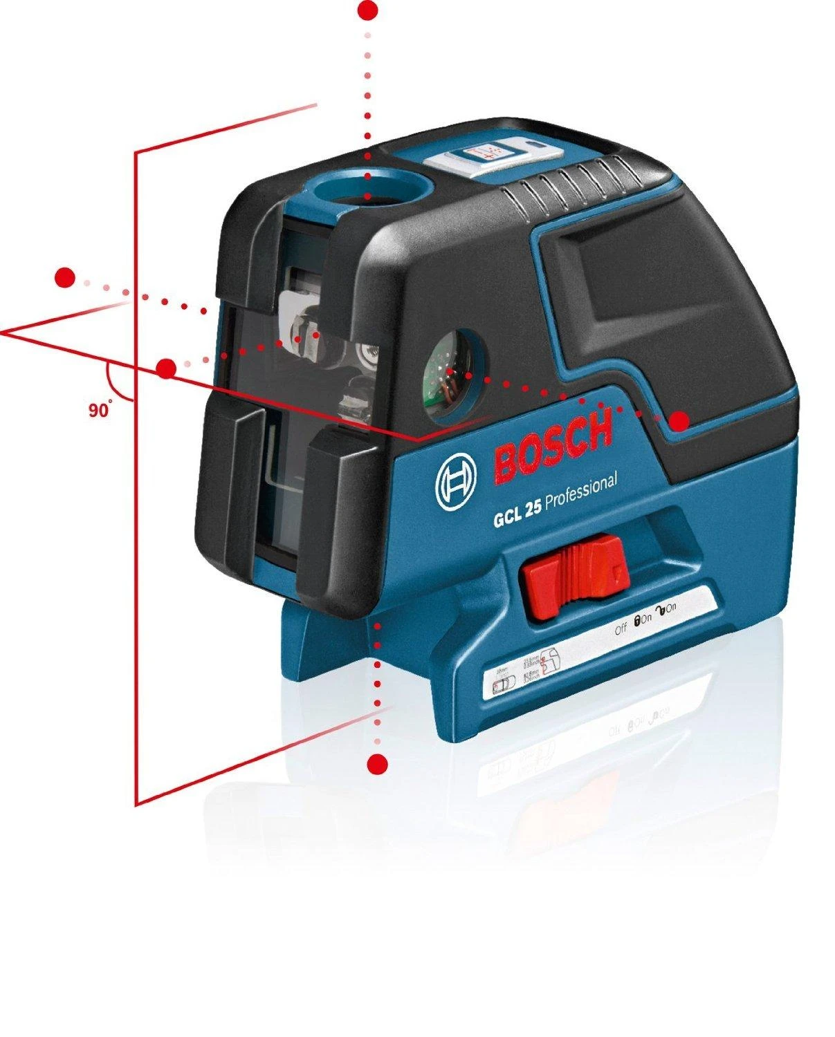 Bosch Kombinuotasis lazeris GCL 25 (4x1.5V AA, Bag)