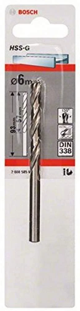 Grąžtas Bosch HSS-G grąžtai metalui 6,0mm, 1 vnt.