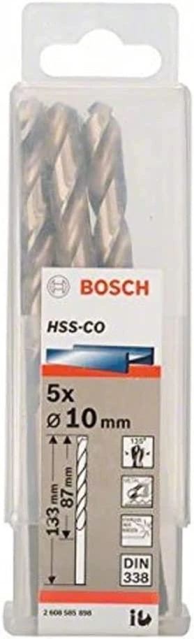 Bosch HSS-Co grąžtas metalui 10,0mm, 5 vnt.