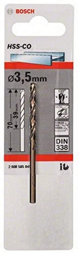 Bosch HSS-Co grąžtas metalui 3,5mm, 1 vnt.