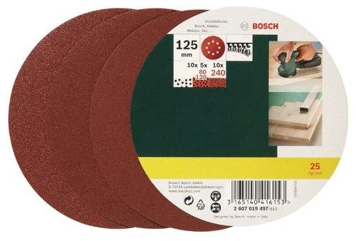 Bosch Šlif.pop. D 125 mm, 25vnt