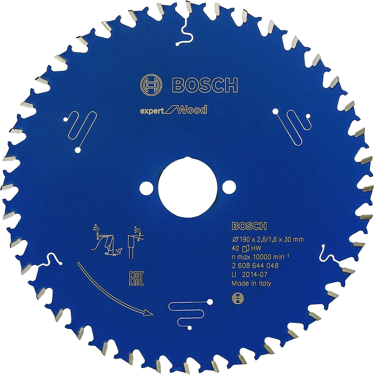 Pjovimo diskas Bosch Expert for Wood 2608644048; 190x30 mm; Z40
