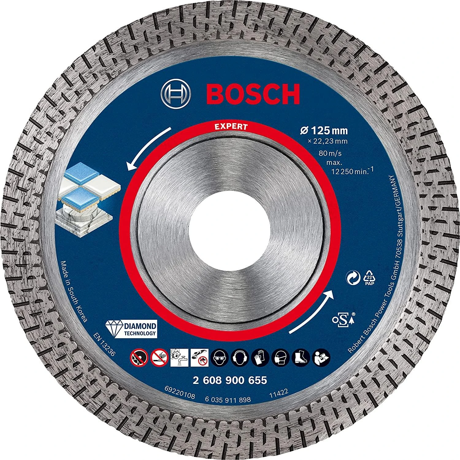Bosch Deimant.pjov.diskas HardCeramic 125x22.23x1.4