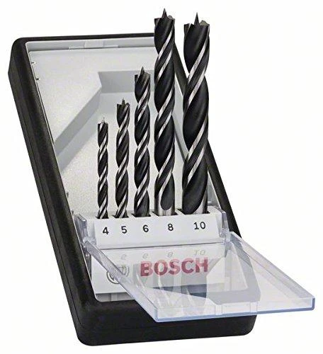 Grąžtas Bosch 5 gražtu kompl.medžiui Robust Line 4/5/6/8/10mm
