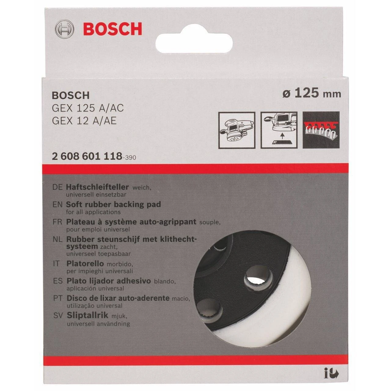 Bosch Guminis šlif.diskas D 125 minkštas