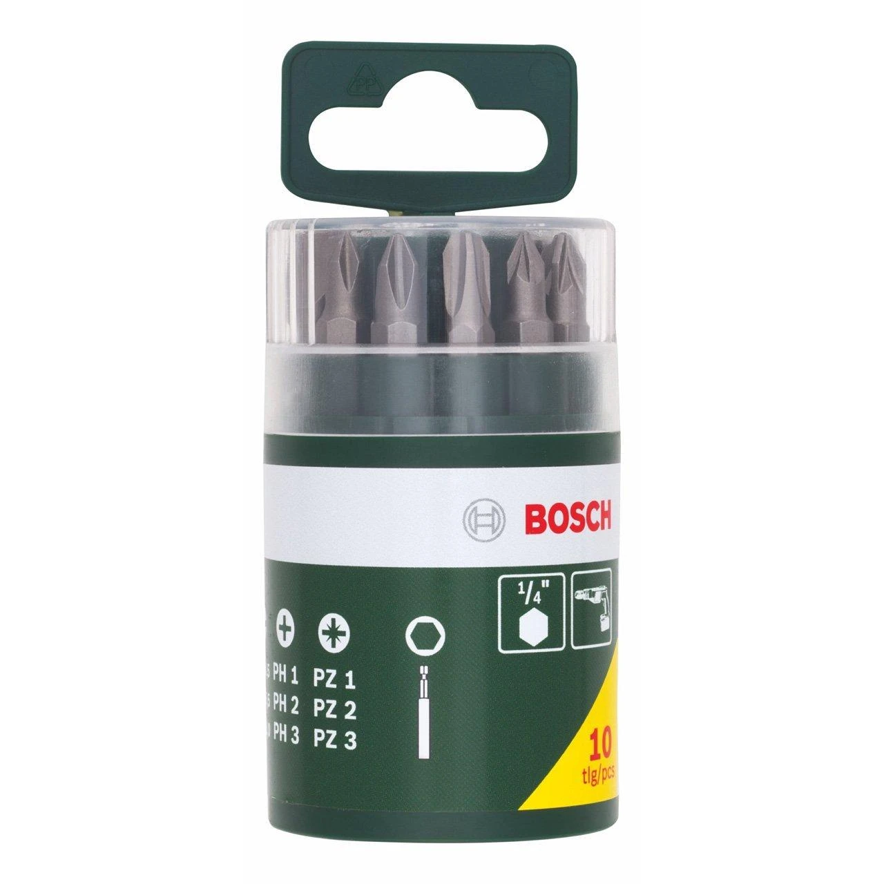 Bosch 10 dalių suktuvo antgalių komplektas