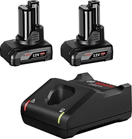 Bosch Akumuliatorius + kroviklis GBA 12V 2x6.0Ah + GAL 12V-40