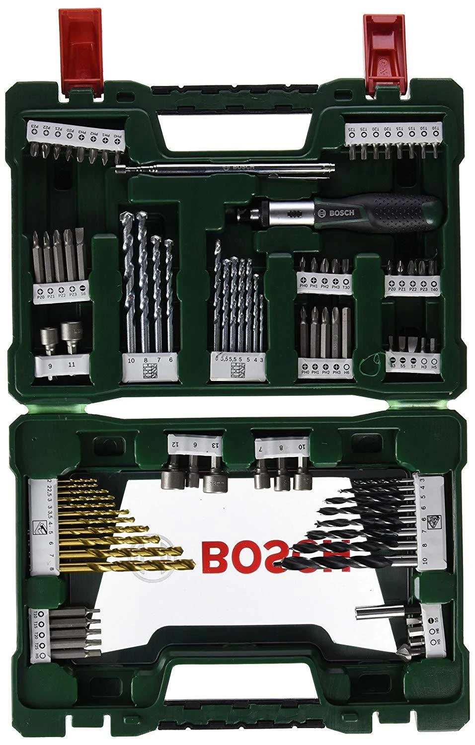 Grąžtas Bosch 91-dalių V-Line priedų komplektas
