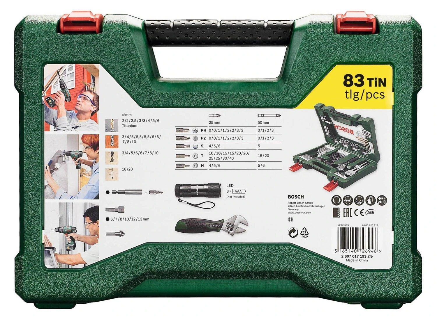 Grąžtas Grąžtų rinkinys Bosch 2607017193; 83 vnt.