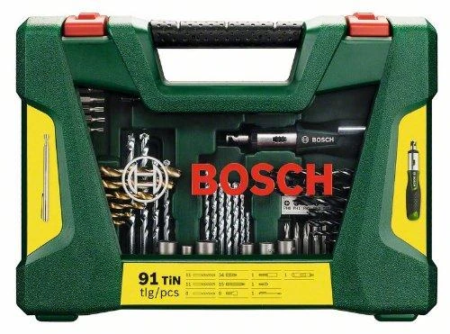 Grąžtas Įrankių komplektas Bosch 2607017195; 91 vnt.