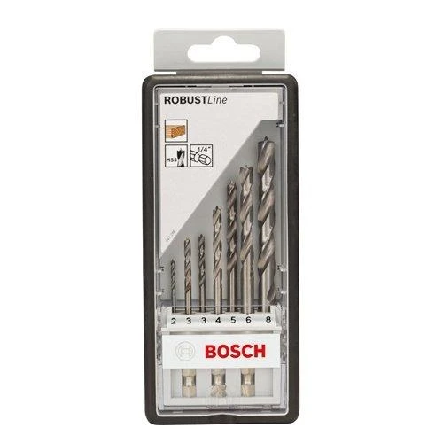 Grąžtas Bosch 7 grąžtų kompl.medžiui Robust Line, 1/4"