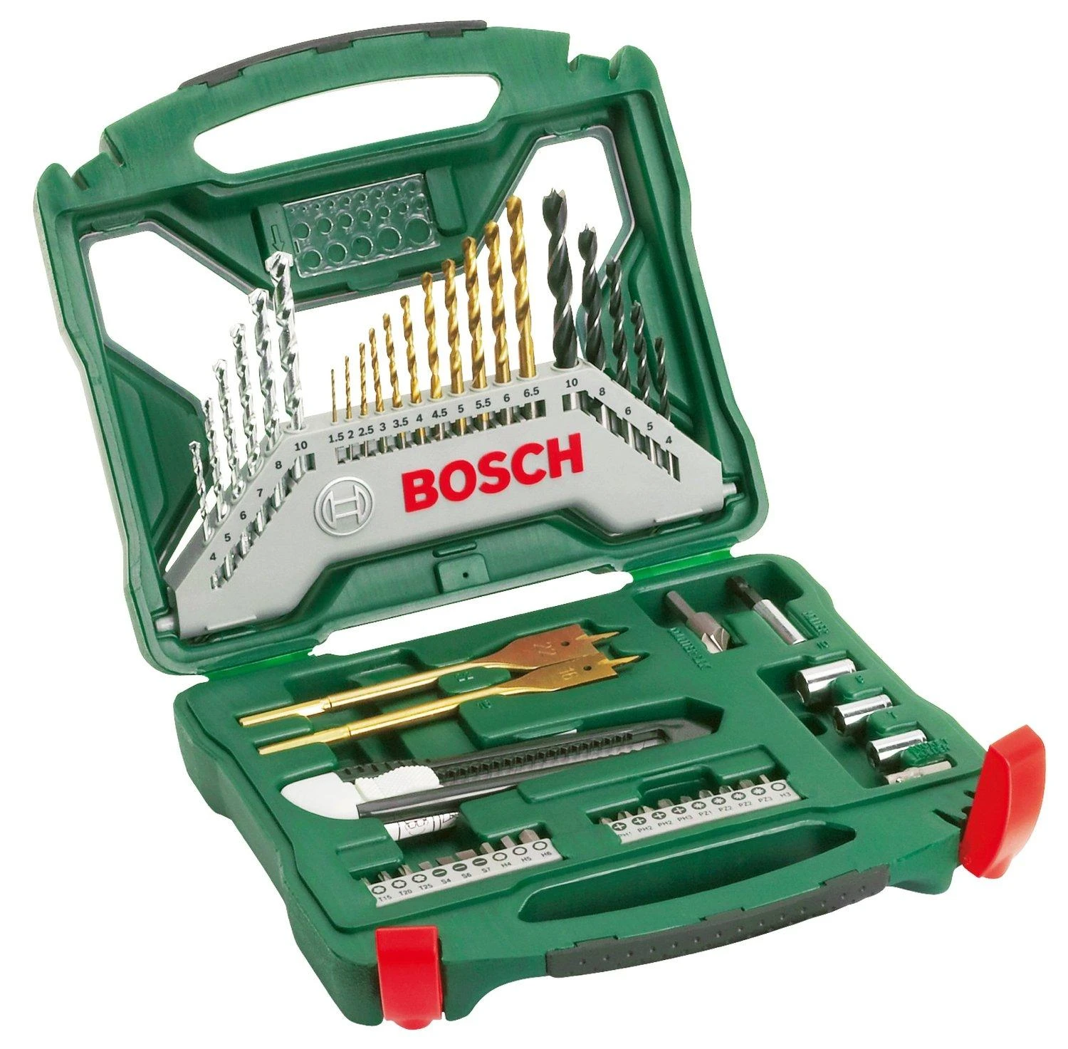 Bosch antgalių ir grąžtų rinkinys Titanium 50 vnt.