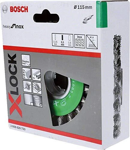 Bosch X-LOCK šepetys 115 mm iš rištos vielos