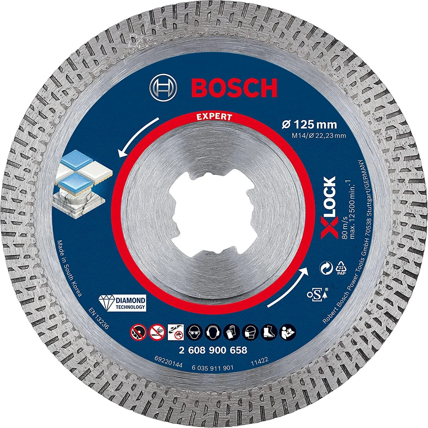 Bosch XLOCK Deimant.pjov.diskas HardCeramic125x22.23x1.6