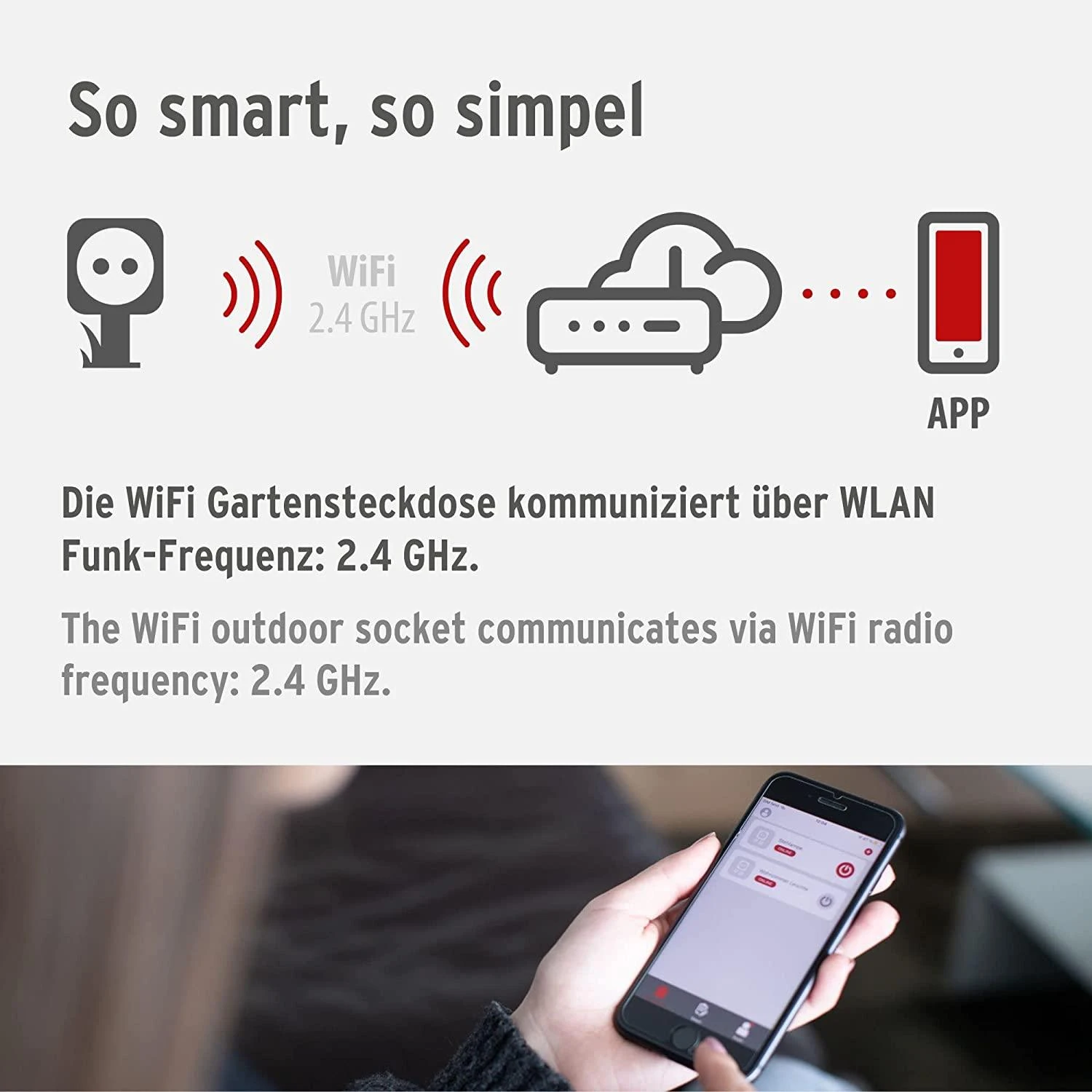 Brennenstuhl WiFi lauko lizdas 2 krypčių IP44 su įžeminimo smaigaliu