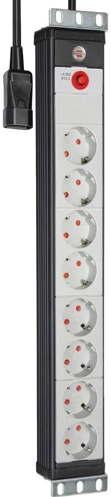 Carruzzo Brennenstuhl 1156057128 elektros tinklo ilgintuvas 3 m 8 AC išvestis(ys / čių) Vidaus Juoda