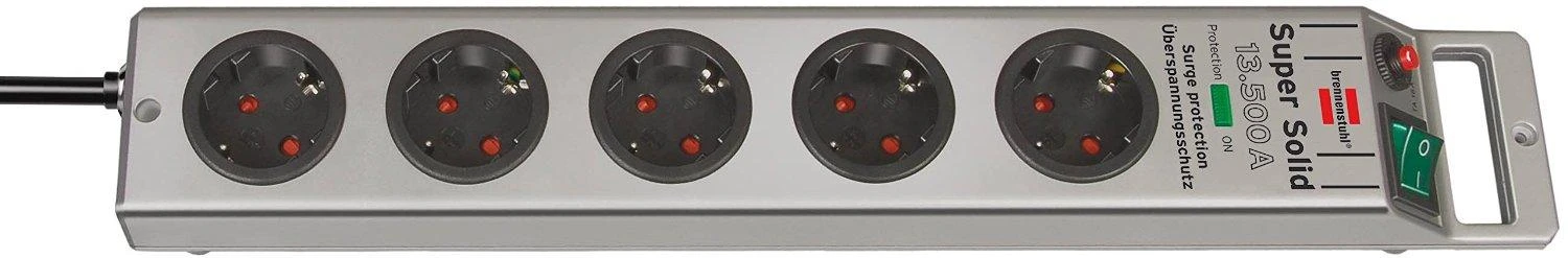 Brennenstuhl 5xCEE 7/4, 1xCEE 7/7, 2,5m, sidabrinis 1153340315 / GT-638