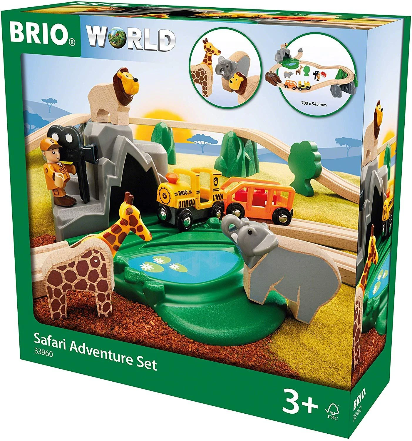 BRIO RAILWAY Safari nuotykių rinkinys, 33960