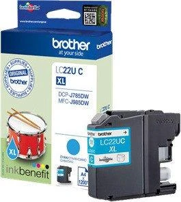 Brother LC-22UC | Rašalo kasetė | Žydra spalva