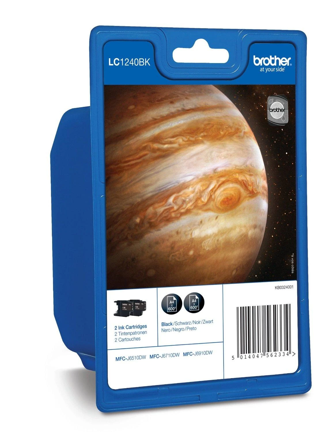 Brother LC-1240BKBP2DR rašalo kasetė Originalus Juoda 2 vnt