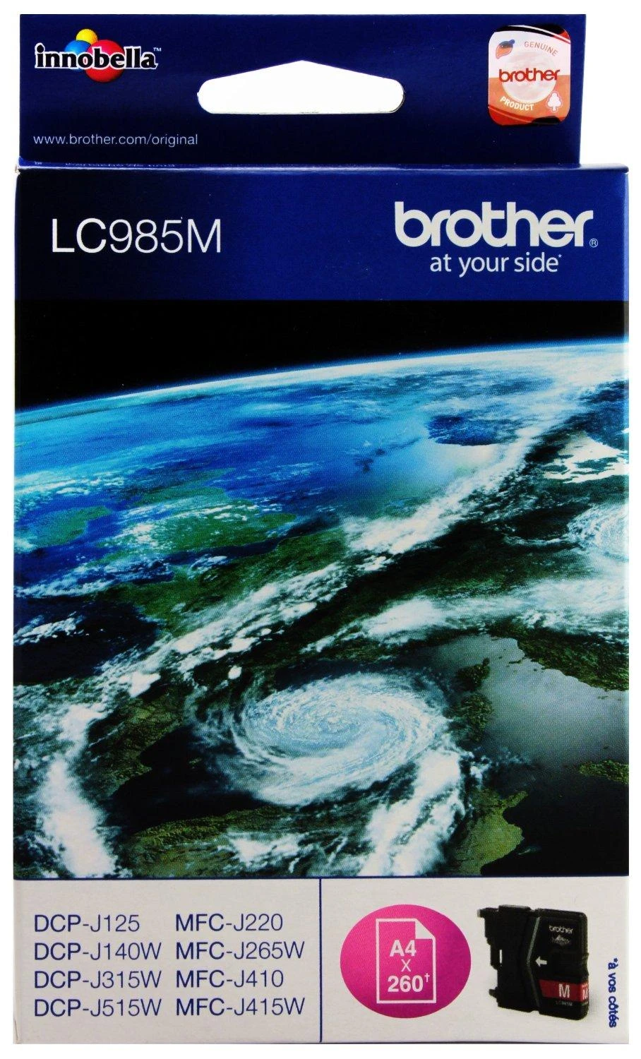 Rašalo kasetė Brother LC985M, purpurinė