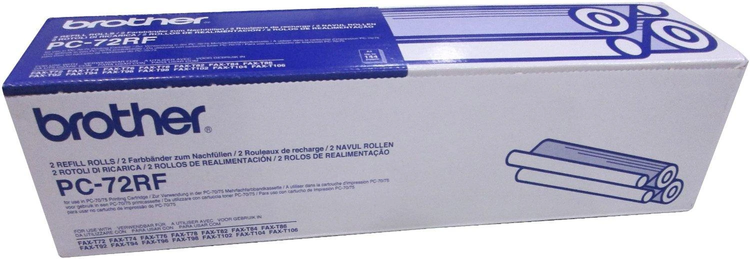 Brother PC-72RF fakso reikmuo 144 puslapiai Juoda Fakso juosta 2 vnt