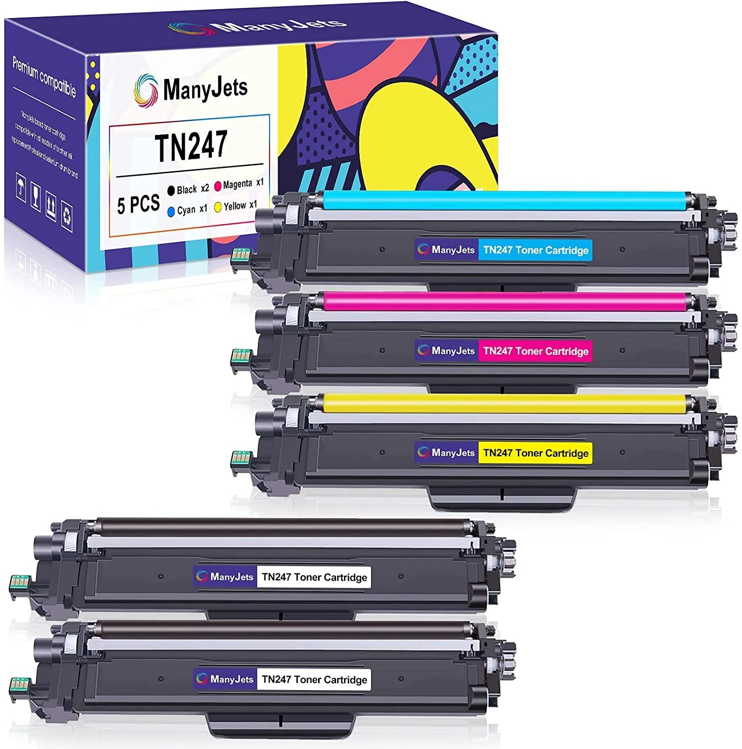 BROTHER TN-247C purpurinė tonerio kasetė, 2300 puslapių