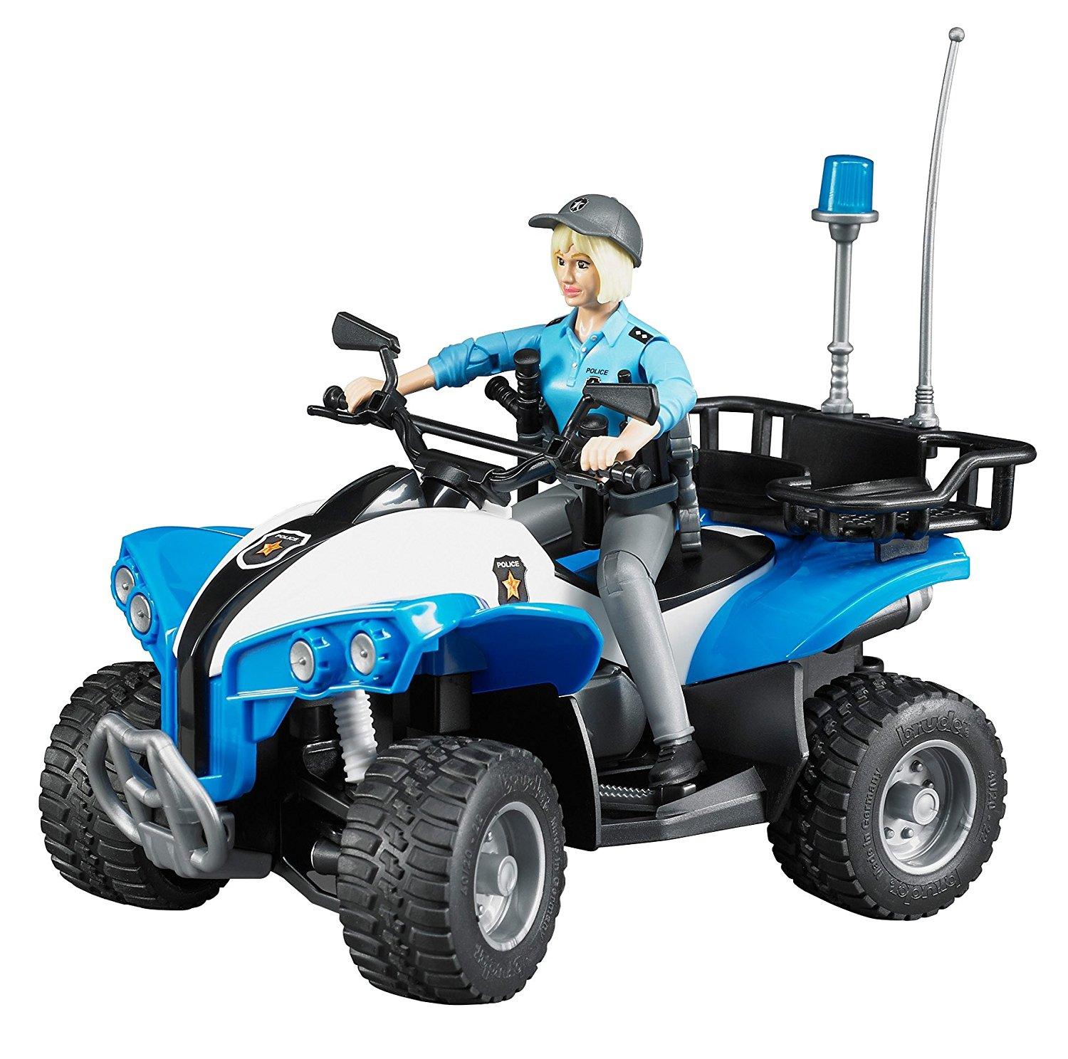 BRUDER policijos keturratis motociklas figūrėle ir priedais 63010
