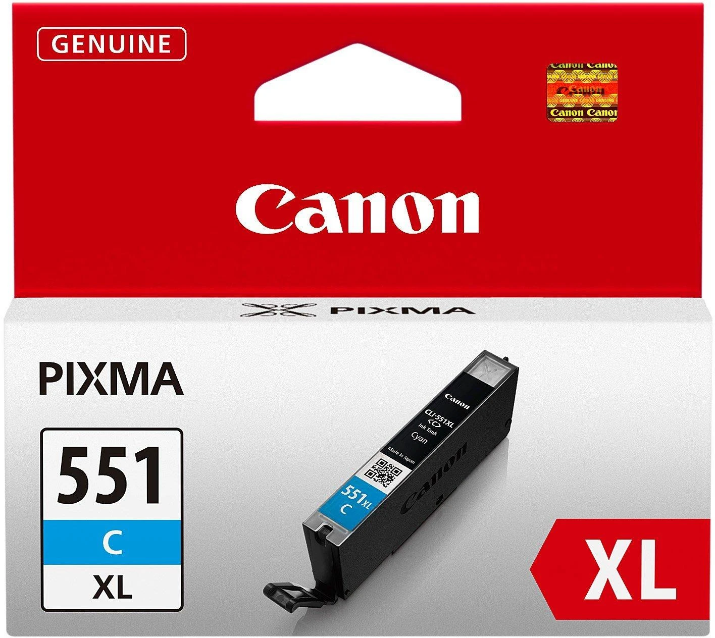 CANON 1LB CLI-551XLC rašalo kasetė žalsvai mėlyna didelės talpos 700 puslapių 1 pakuotė XL