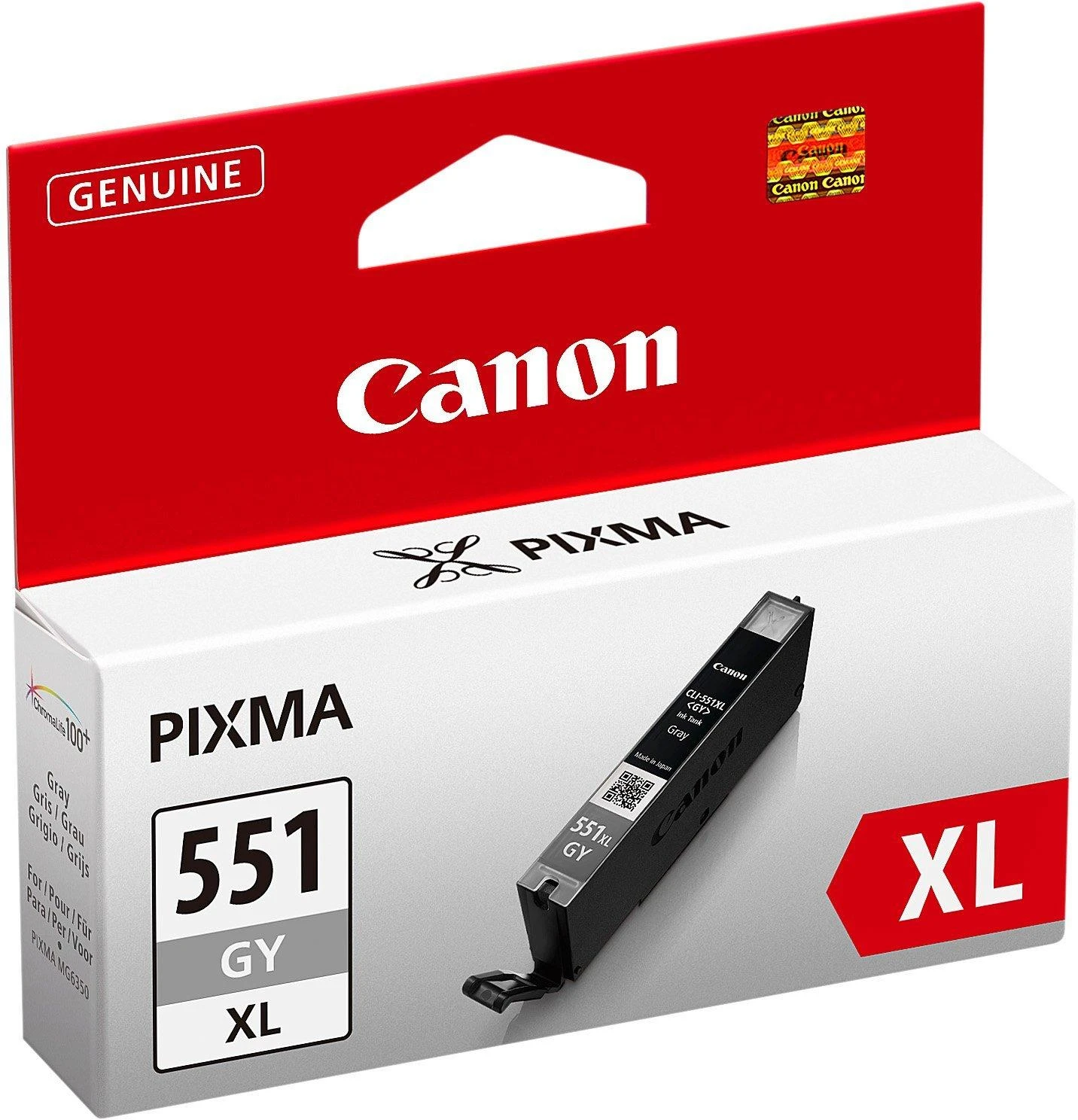 CANON 1LB CLI-551XLGY rašalo kasetė pilkas didelės talpos 3.350 puslapių 1 pak. XL