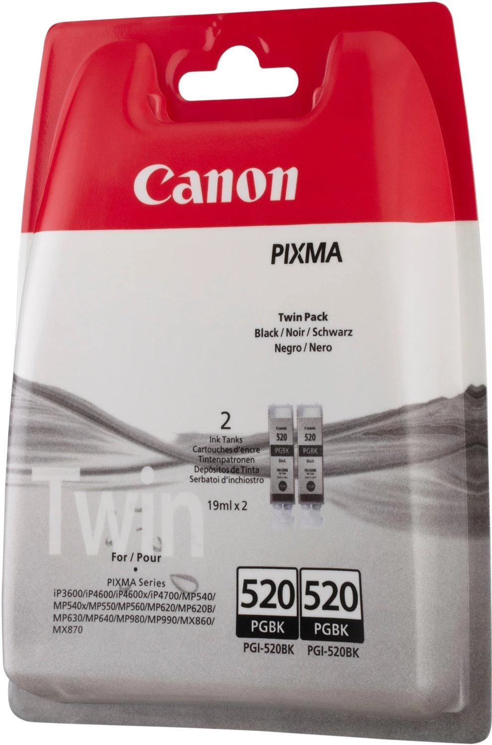 Canon PGI-520Bk rašalo kasetė 2vnt, juodas