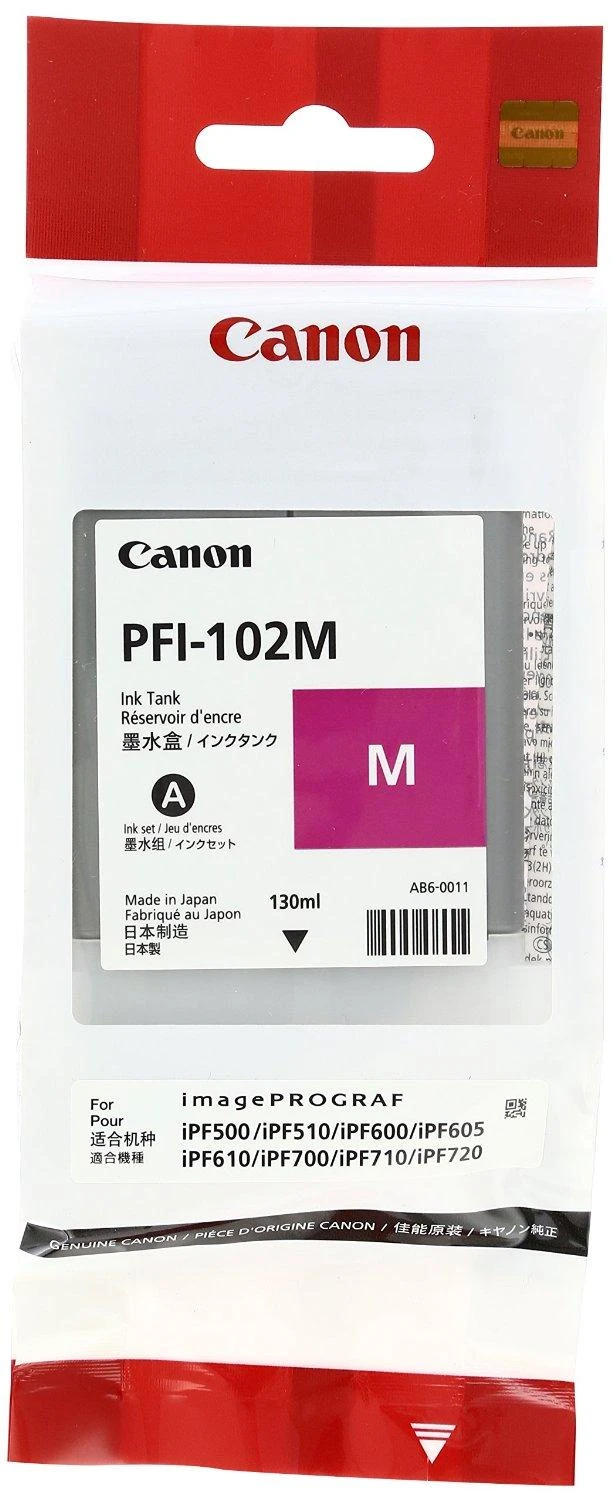 Rašalas Canon PFI102M magenta dye | 130ml |LP17/ LP24/ iPF500/ iPF6X0/iPF7X0