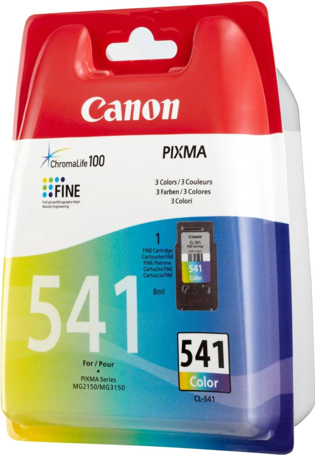 Canon CL-541 rašalo kasetė, žalsvai mėlyna, purpurinė, geltona
