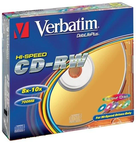 Verbatim CD-RW Color 12x 700 MB 5 vnt