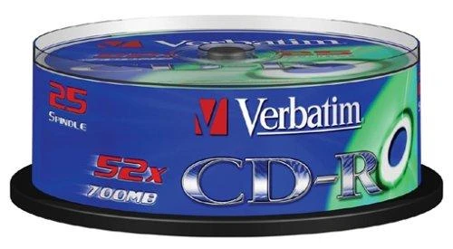 „Verbatim CR-R Extra Protection“ 0,7 GB, 52 x 25 pakuotės velenas