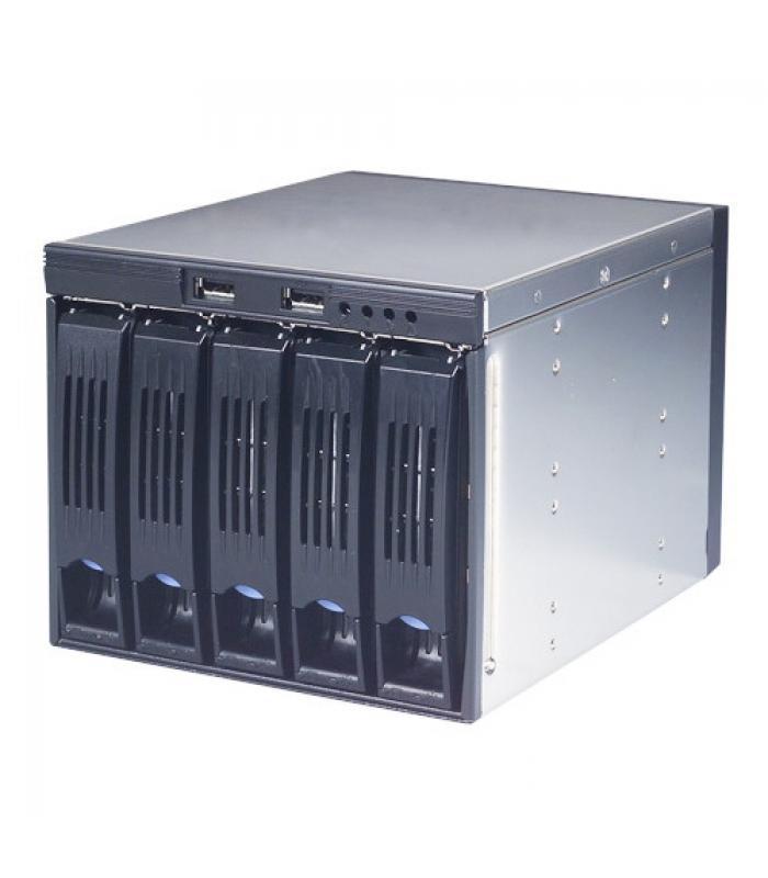Chenbro HDD/SSD korpusas SK33502T3, 3x5.25" į 5x3.5", 3.5", 12Gb/s SAS SATA, 80mm ventiliatorius, 2x USB, karštasis keitimas