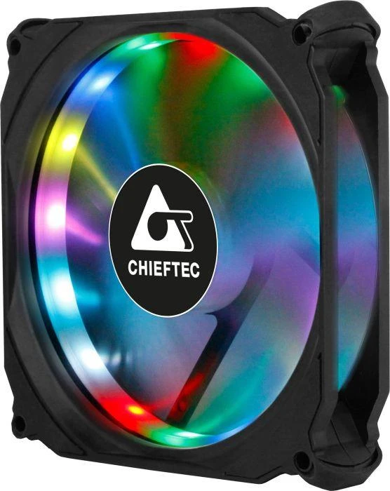 CHIEFTEC 120x120x25mm Tornado RGB ventiliatorius, mažmeninė pakuotė, po vieną
