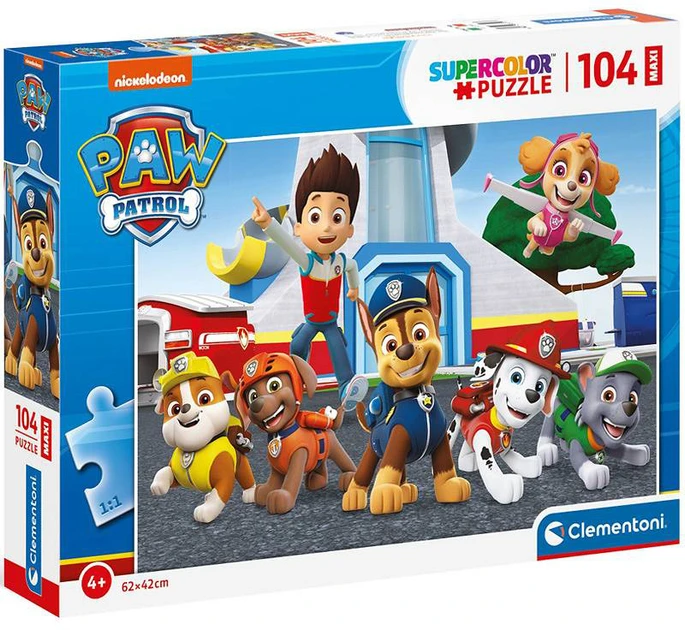 Clementoni Dėlionė 104 vnt. - Šunyčiai patruliai (PAW Patrol)