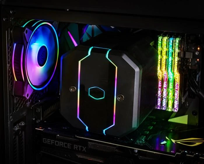 Cooler Master MasterFan MF120 Halo Kompiuterio korpusui Ventiliatorius 12 cm Juoda, Pilka