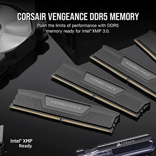 Corsair Vengeance DDR5-6200 RAM, CL36, XMP - 32 GB Dual-Kit, juodas
