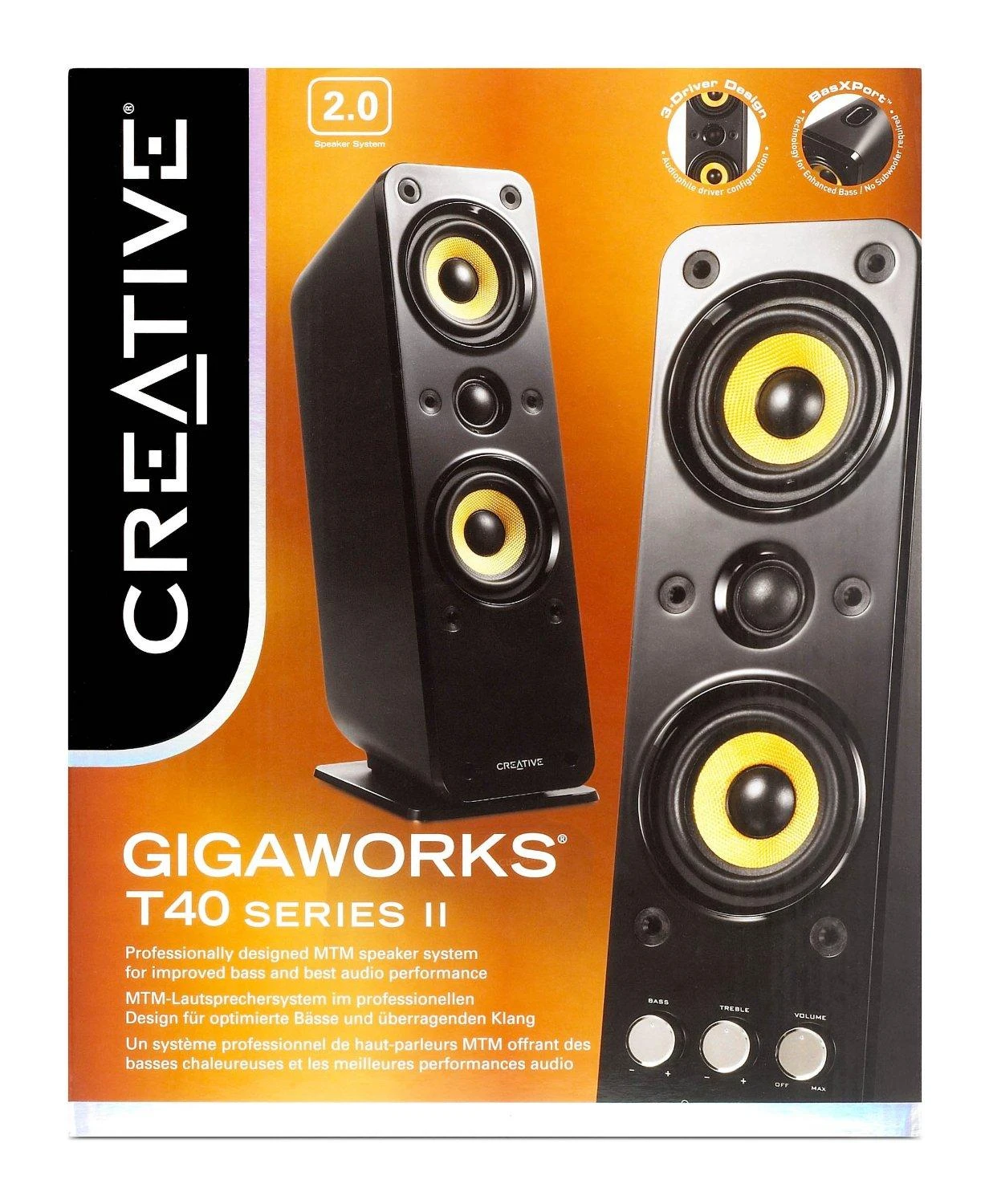 Creative GigaWorks T40 Series II 2.0 Aukštos klasės kompiuterio kolonėlės