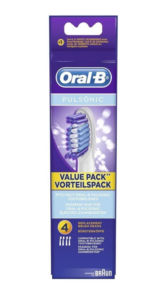 Dantų šepetėlio antgaliai Oral-B Pulsonic 4 vnt Balta
