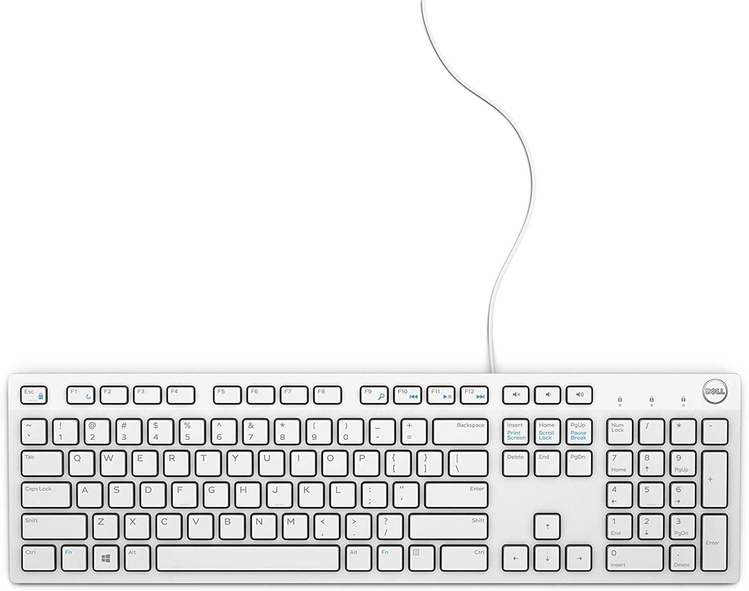 DELL KB216 klaviatūra USB QWERTZ Vokiečių Balta