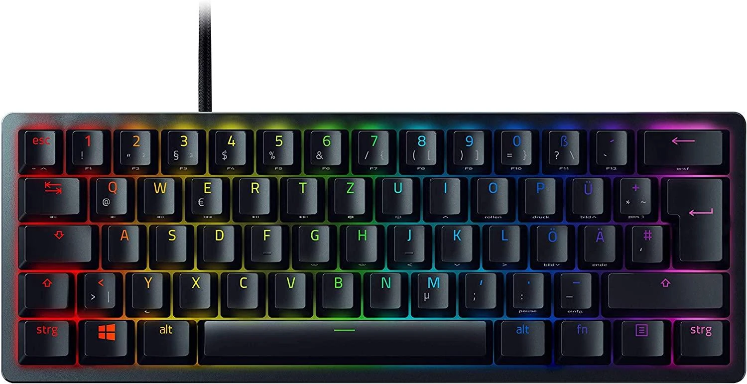 Klaviatūra Razer Huntsman Mini (juodas. DE-išdėstymas. Razer Linear Optical (Raudona))