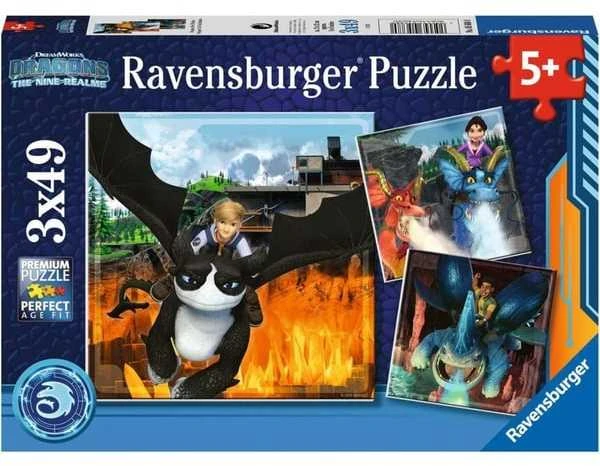 Ravensburger Dėlionė 3x49 vnt. - Kaip prisijaukinti slibiną