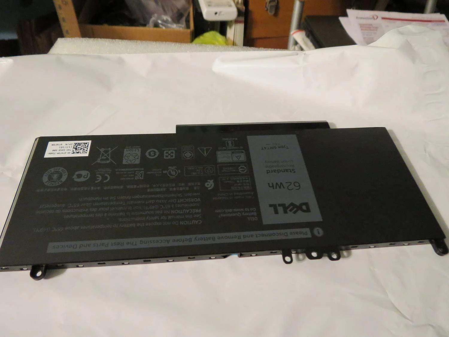 Dell 62Wh baterija su technine informacija