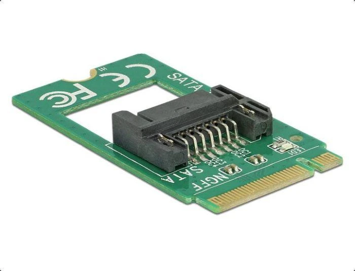 Delock Adapteris M.2 raktas B kištukas > SATA 7 kontaktas (62876)