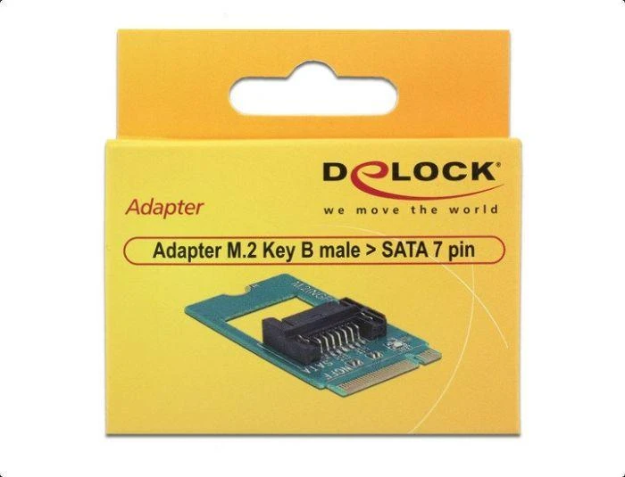 Delock Adapteris M.2 raktas B kištukas > SATA 7 kontaktas (62876)